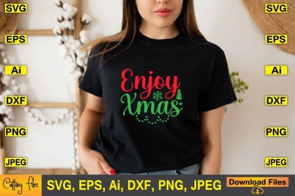 Download Enjoy Xmas SVG Vector Cutting Files - Cutting files Collection