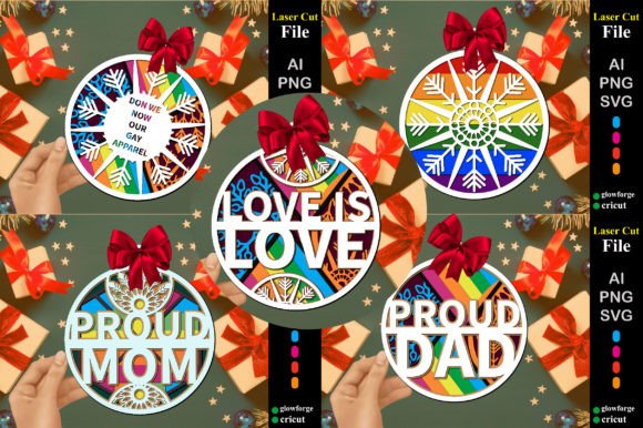 Download Pride Christmas Ornaments Bundle - Christmas ornaments Collection