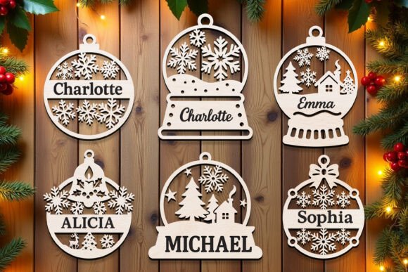 Download Laser Cut Christmas Ornaments SVG Bundle - Christmas ornaments Collection