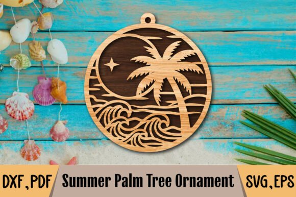 Download Summer Palm Tree Ornament SVG - Tree ornament svg Collection