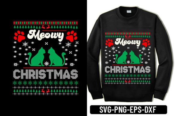 Download Meowy Christmas - Ugly Sweater Svg - Premium Bundle