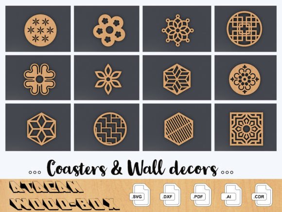 Download Drink Coaster Designs Cutting Files 175 - Cutting files Collection