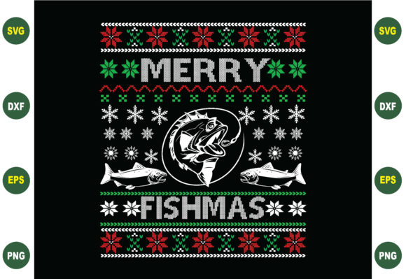 Download Merry Fishmas Ugly Sweater SVG - Ugly sweater svg Collection