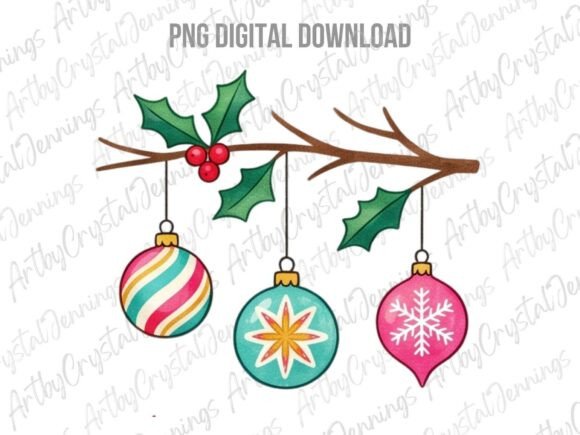 Download Retro Christmas Ornaments PNG - Christmas ornaments Collection