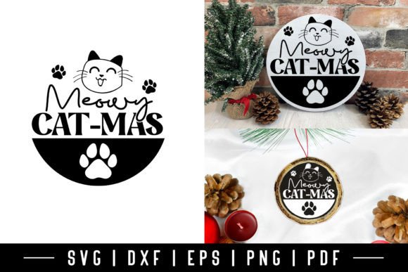 Download Meowy Catmas, Pet Christmas Ornament SVG - Pet christmas ornament svg Collection