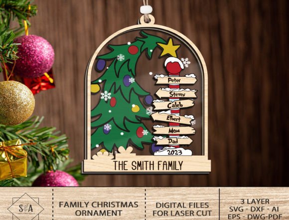 Download Christmas Family Tree Ornament Svg - Tree ornament svg Collection