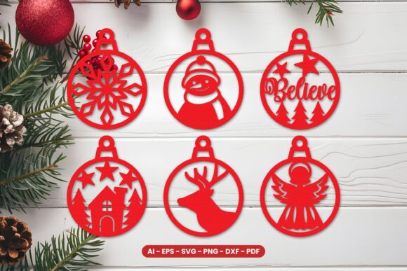 Download Christmas Ornaments Lasercut Bundle - Christmas ornaments Collection